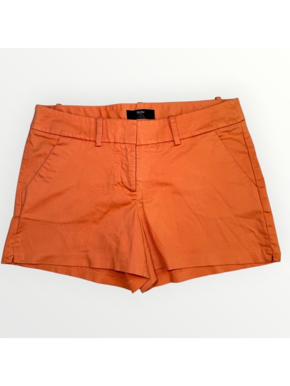 Mossimo Orange Stretch Cotton Blend Women's Shorts Size 8
